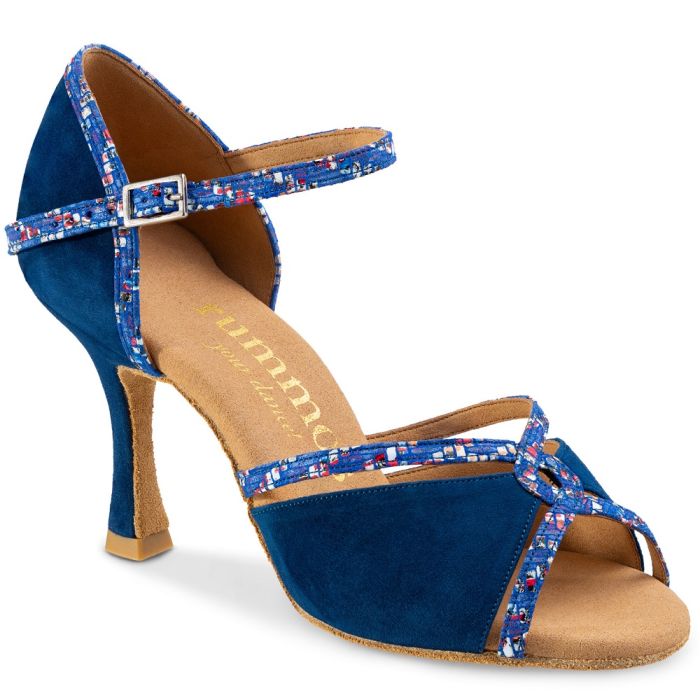 Rummos R550 blue sandal designed for dance with flexible support and double cushioning for comfort and stability.