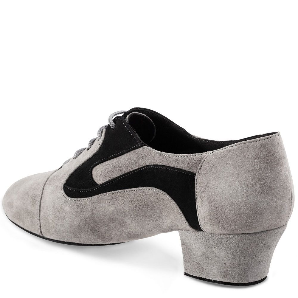 Rummos R607 lightweight dance training shoe in gray with black accents, featuring a comfortable heel and flexible design.