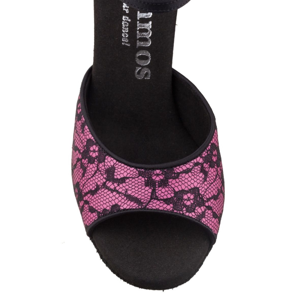 Rummos Elli 16 pink lace tango sandal, handcrafted with soft materials for elegant Latin dancing.